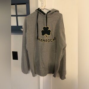 Champion Gray Hoodie with Shamrocks Design